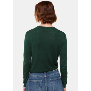 Whistles Dark Green Annie Sparkle Crew Neck